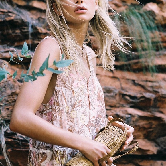 Jungle Maxi DRESS Sundress Gypsy Boho Cream NEW - Picture 5 of 6